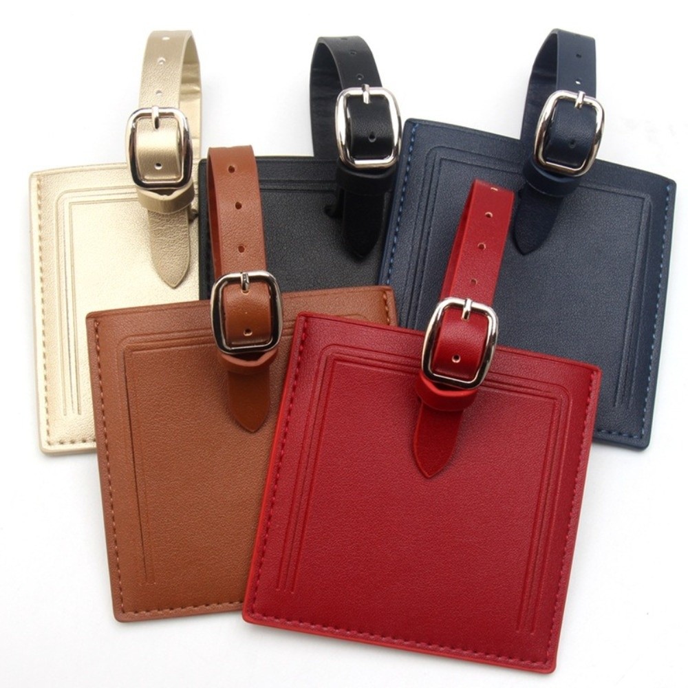 Women Accessories Name - Etichette per Bagagli in Pelle Quadrate