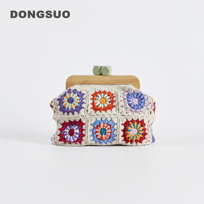 Women'S Accessories Handbags - Pochette all'uncinetto granny square Gran handbag