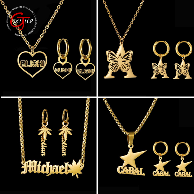 Women Accessories Name - Goxijite Orecchini con nome personalizzato per