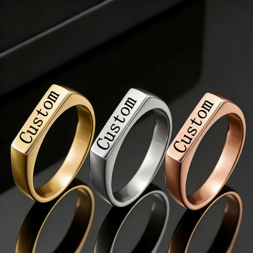 Women Accessories Name - Anello Personalizzato con Nome e Foto