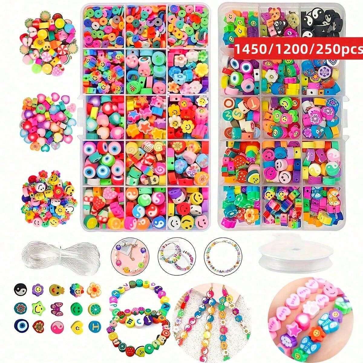 Women Accessories Gift Box - Set di 1450/1200/250 Perline in Argilla