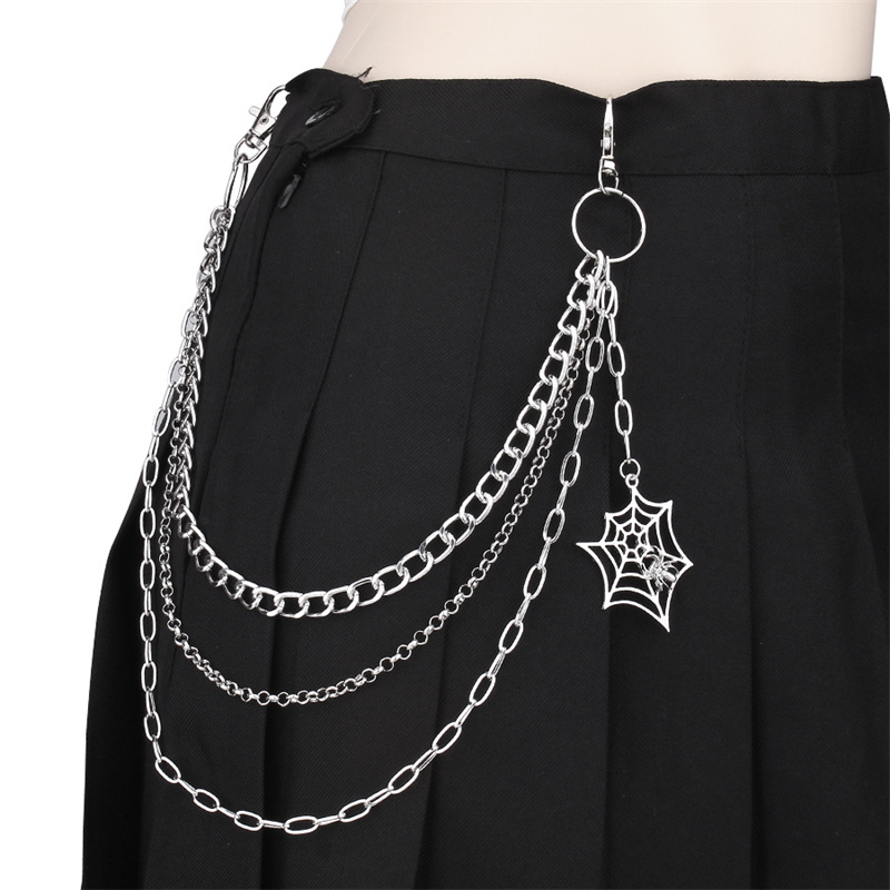 Women'S Jeans Accessories Chain - Regali di Halloween portachiavi Punk nero