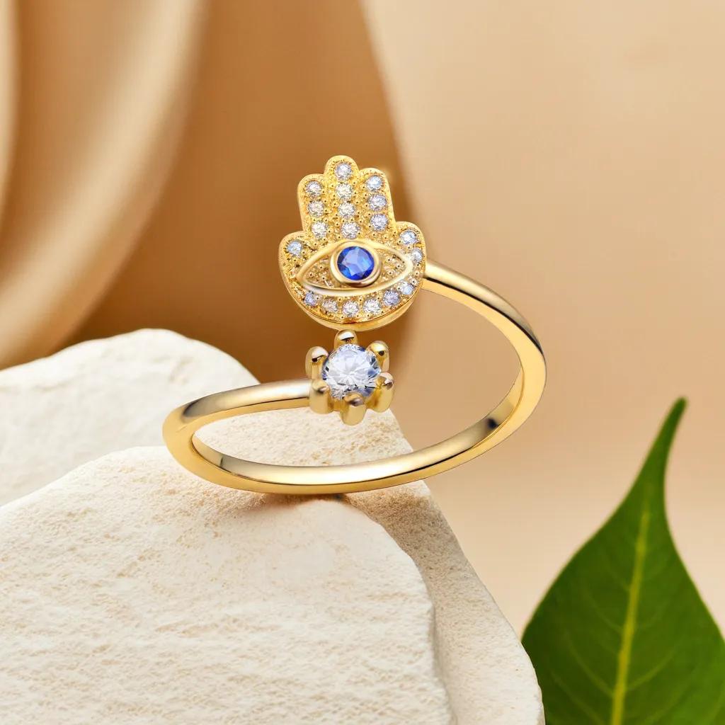 Evil Eye Bracelet - YILUOCD Anelli regolabili a mano di