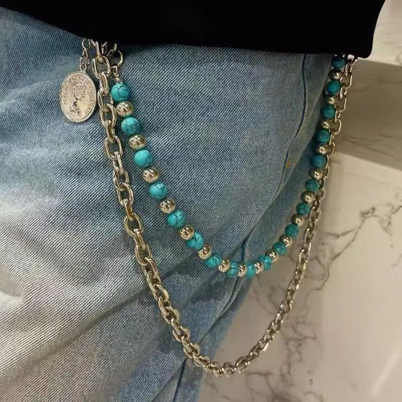 Portachiavi a catena con perli - Women'S Jeans Accessories Chain recensione e prezzo