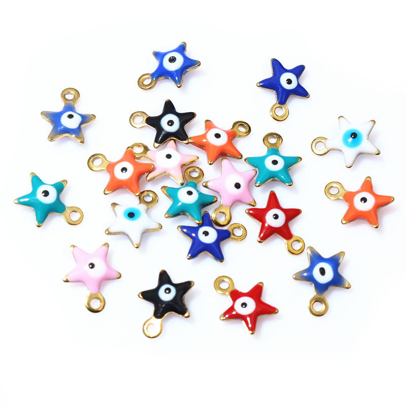 20 pz 10x8.5mm smalto Evil Eye - Evil Eye Bracelet recensione e prezzo