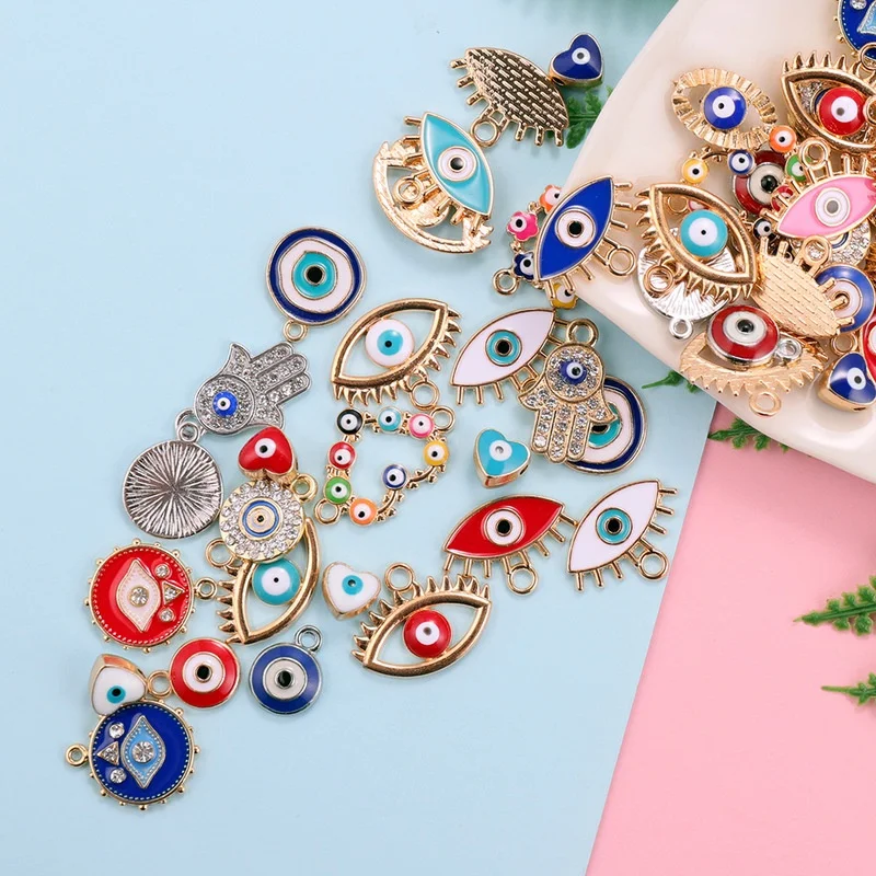 30 pz Mix Lega Colorato Smalto - Evil Eye Bracelet recensione e prezzo
