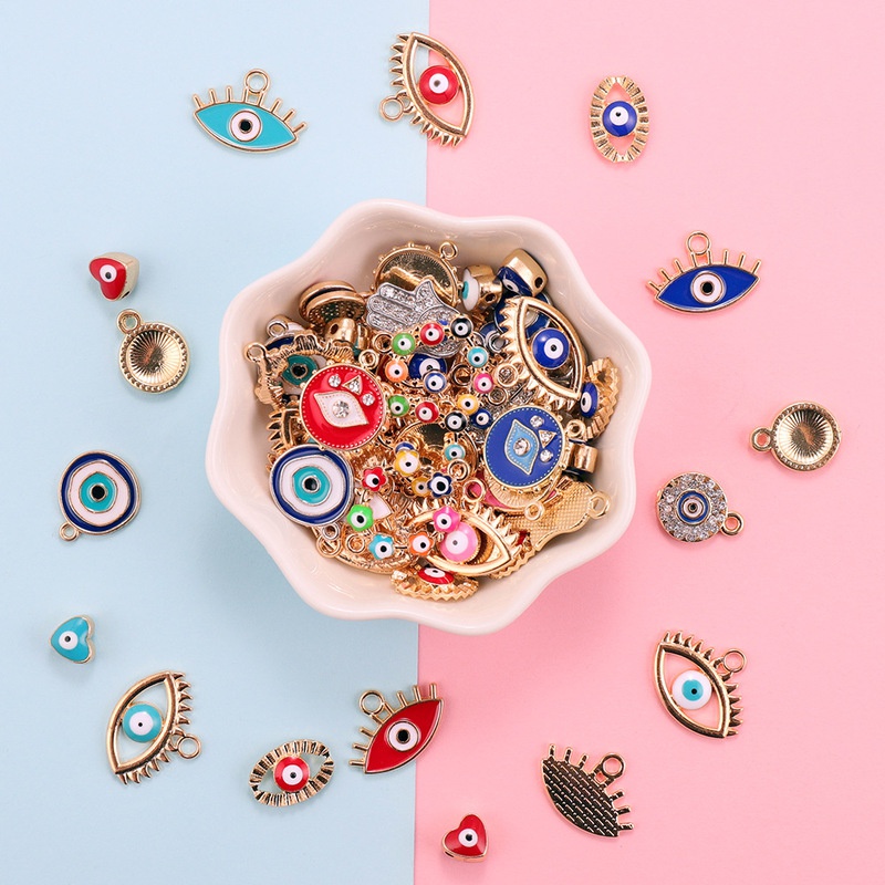 30 pz Mix Lega Colorato Smalto - Evil Eye Bracelet recensione e prezzo