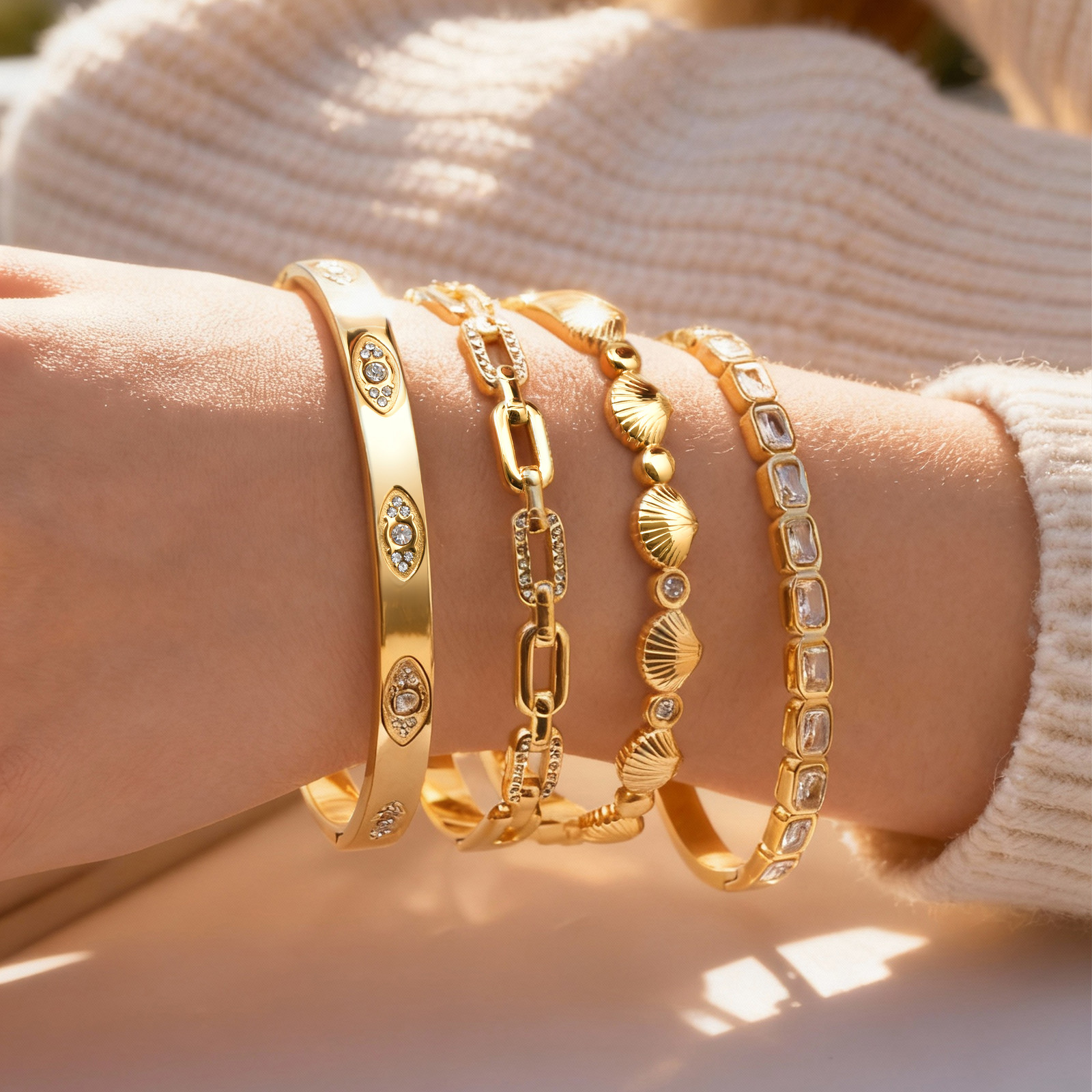 Bracciali Placcati in Oro 14K  - Evil Eye Bracelet recensione e prezzo